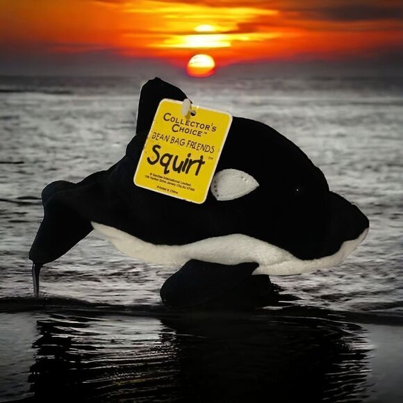Shamu Orca Killer Whale MINI Plush Bean Bag Toy Stuffed Animal Dan Dee With Tags - Picture 13 of 15